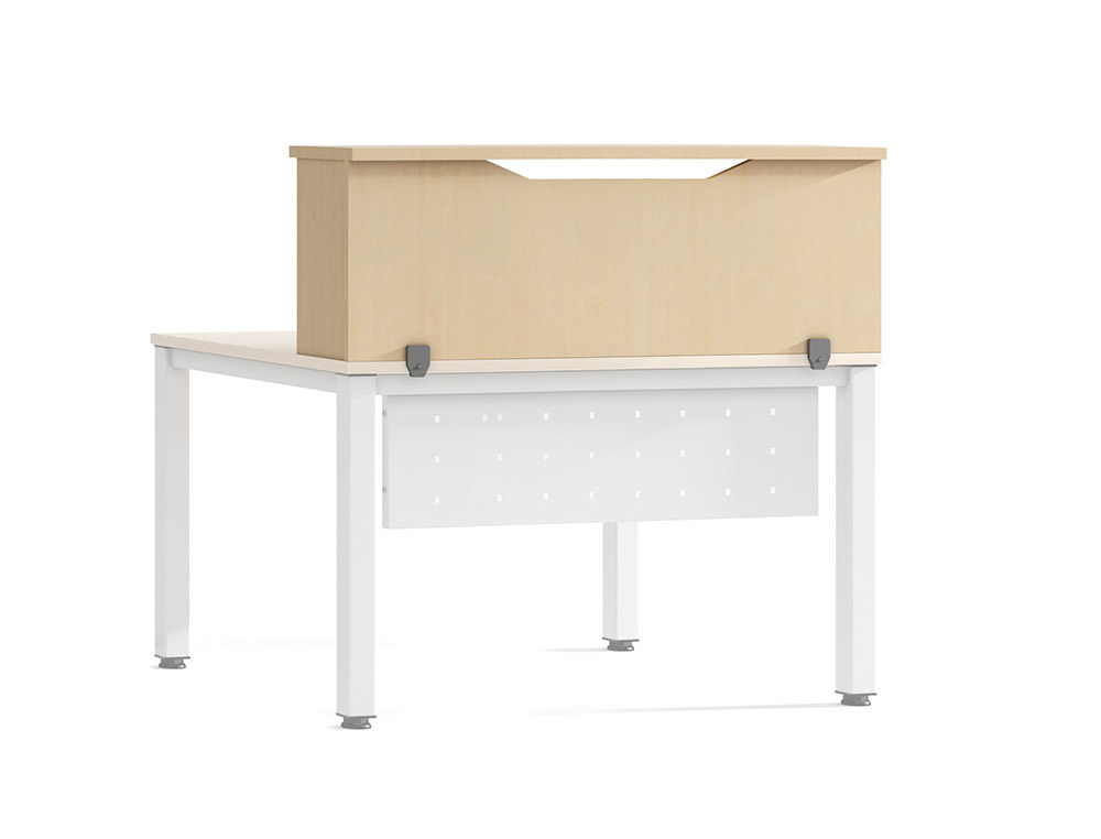 MOSTRADOR DE ALTILLO ROCADA VALIDO PARA MESAS WORK METAL EXECUTIVE 120X30X40 CM ACABADO AA01 HAYA/HAYA