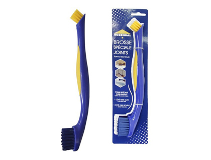 CEPILLO KERKOM DOBLE FIBRA DURA SUAVE PARA LIMPIEZA JUNTAS Y RINCONES 27,5X4X2,8 CM