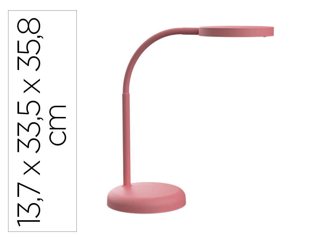 LAMPARA DE ESCRITORIO MAUL LED 5W 769LM LUZ CALIDA BRAZO Y CABEZAL GIRATORIOS ROSA