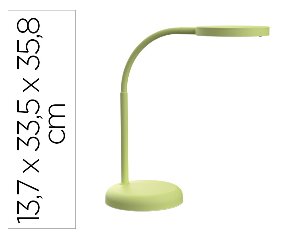 LAMPARA DE ESCRITORIO MAUL LED 5W 769LM LUZ CALIDA BRAZO Y CABEZAL GIRATORIOS VERDE