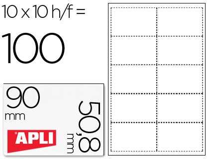 TARJETA DE VISITA APLI MICROPERFORADA 200GR ACABADO MATE 90X50,8MM IMPRESORA INK-JET Y LASER