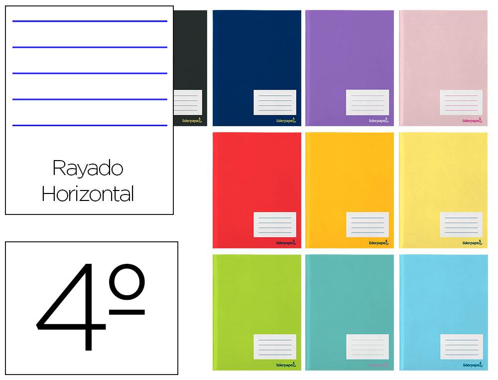 LIBRETA LIDERPAPEL SMART A5 80 HOJAS 60GR HORIZONTAL CON DOBLE MARGEN COLORES SURTIDOS TAPA BLANDA
