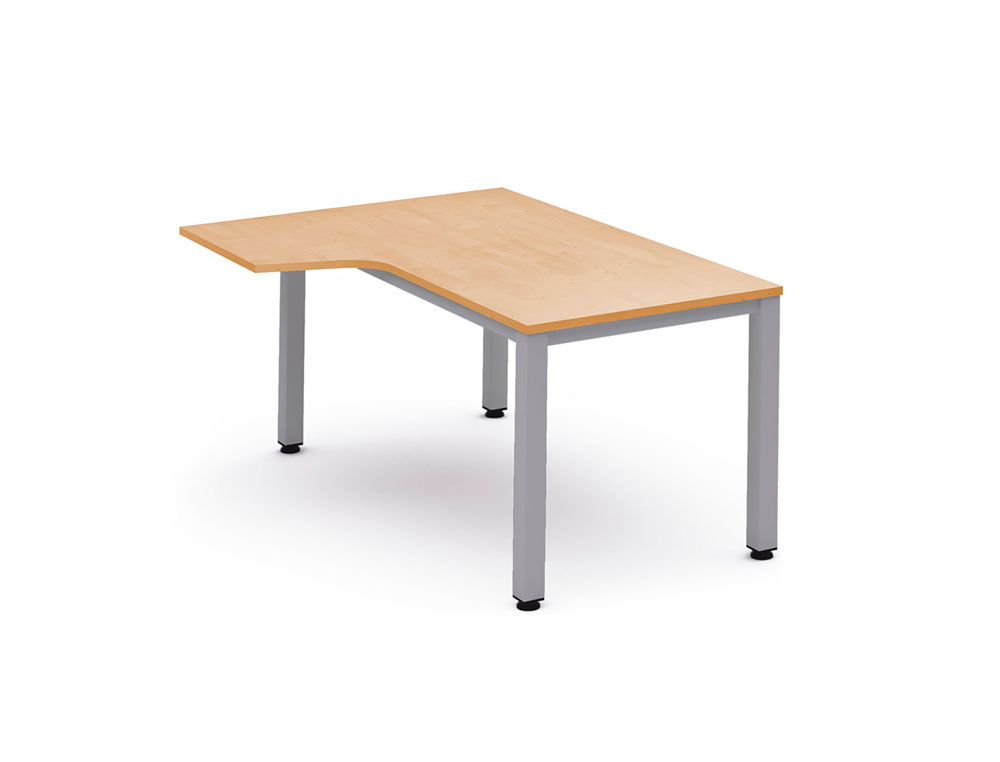 MESA ROCADA SERIE EXECUTIVE 160X110 CM IZQUIERDA ACABADO GRIS/HAYA