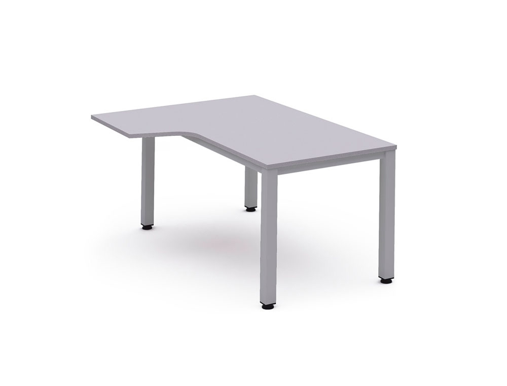 MESA ROCADA SERIE EXECUTIVE 160X110 CM IZQUIERDA ACABADO GRIS/GRIS