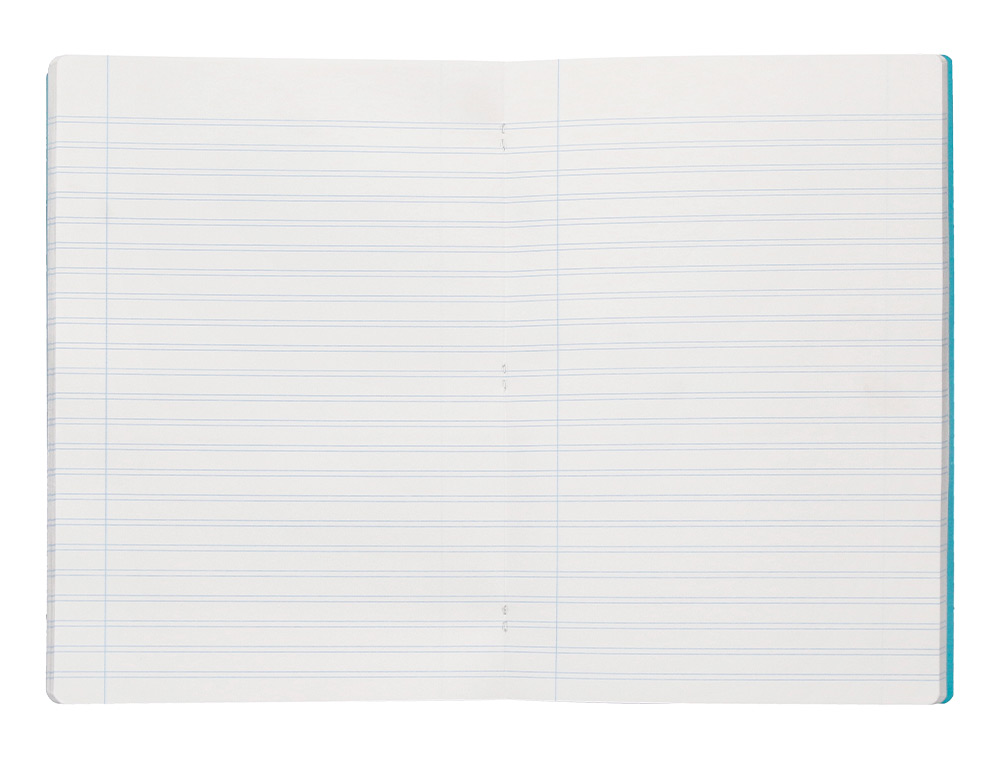 LIBRETA LIDERPAPEL 360 TAPA DE PLASTICO A4 48 HOJAS 90GR PAUTA 5 2,5MM CON MARGEN COLORES SURTIDOS