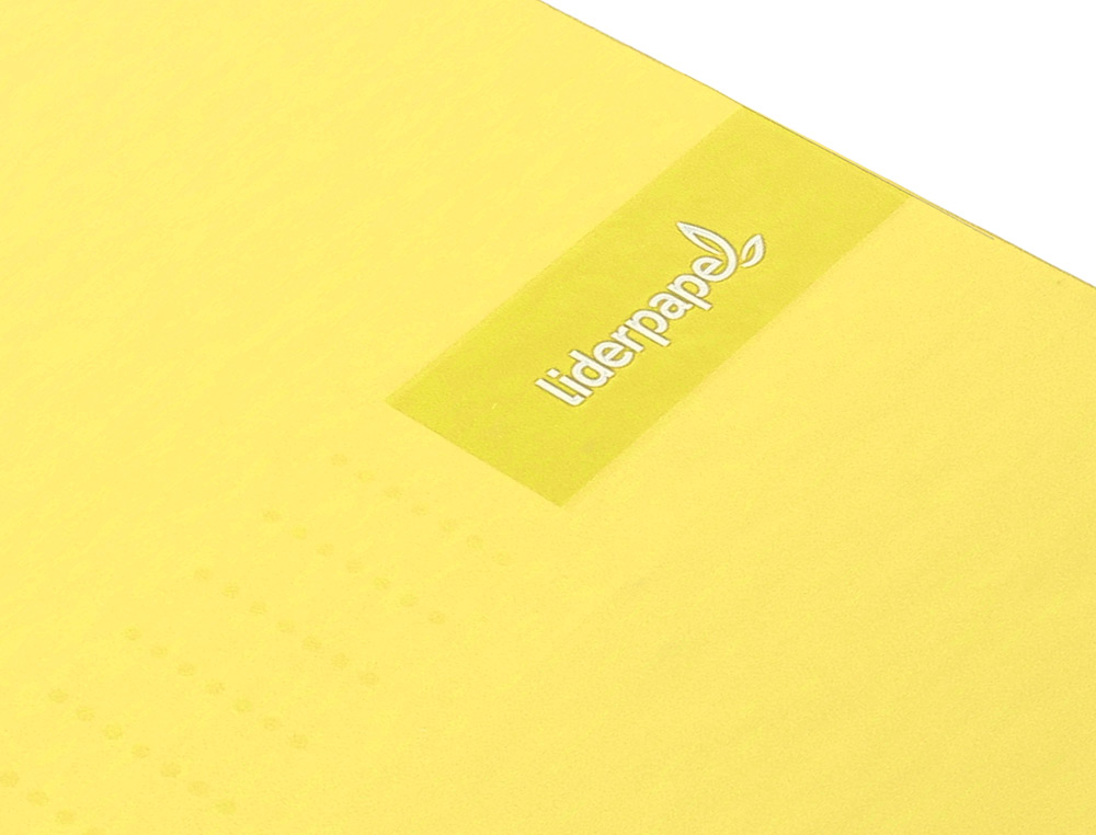 CUADERNO ESPIRAL LIDERPAPEL A5 MICRO CRAFTY TAPA FORRADA 120H 90GR CUADRO 5MM 5 BANDAS 6 TALADROS COLOR AMARILLO