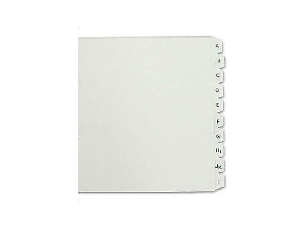 SEPARADOR ALFABETICO MULTIFIN 3003 PLASTICO CUARTO APAISADO 20 PESTAÑAS 215X155 MM
