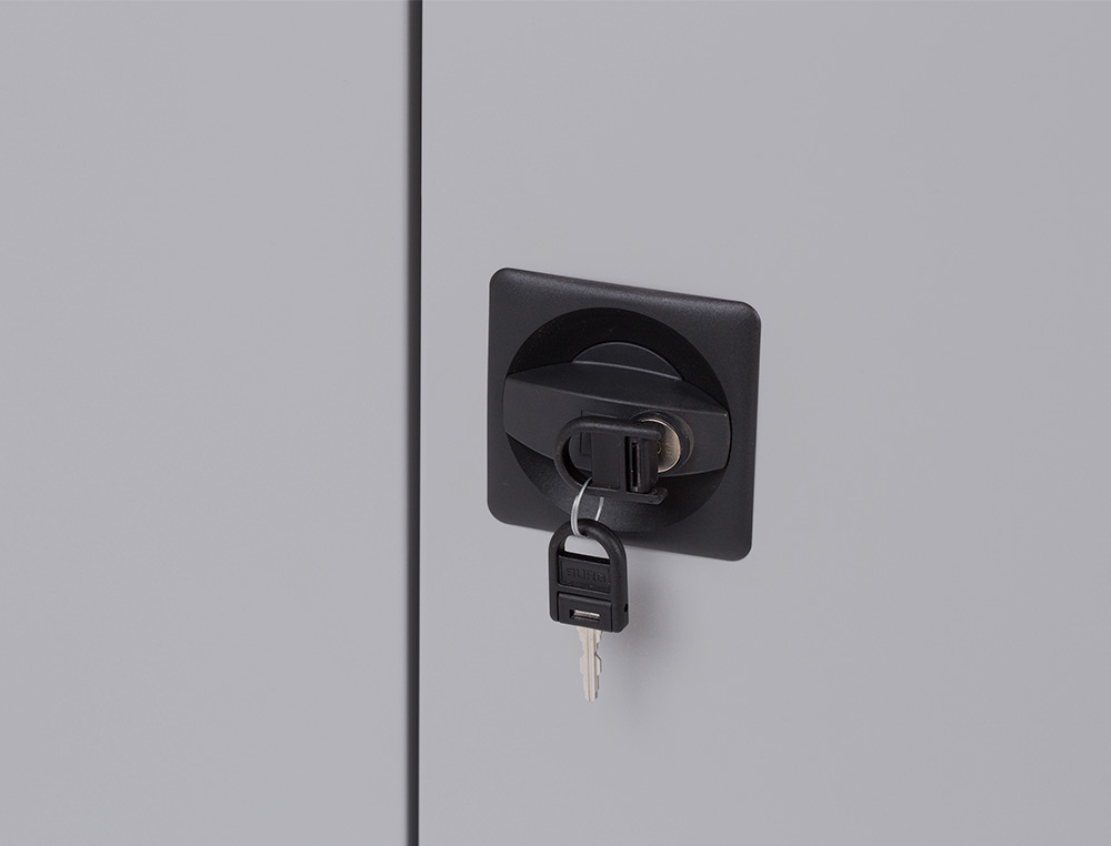 ARMARIO METALICO ROCADA DOS PUERTAS BATIENTES INCLUYE CUATRO BALDA 102X198X45 CM ACABADO AC00 GRIS/GRIS