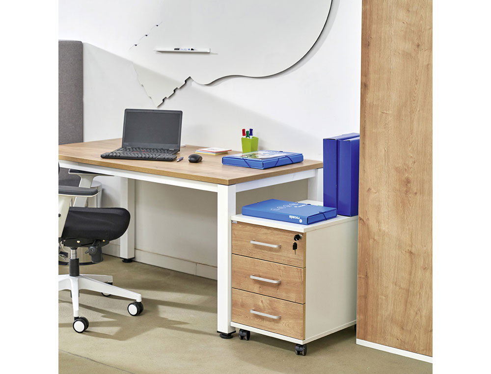 MESA DE OFICINA ROCADA EXECUTIVE 2000AD04 GRIS/BLANCO 120X60 CM