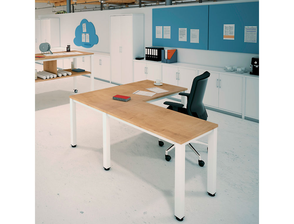 MESA DE OFICINA ROCADA EXECUTIVE 2000AD04 GRIS/BLANCO 120X60 CM