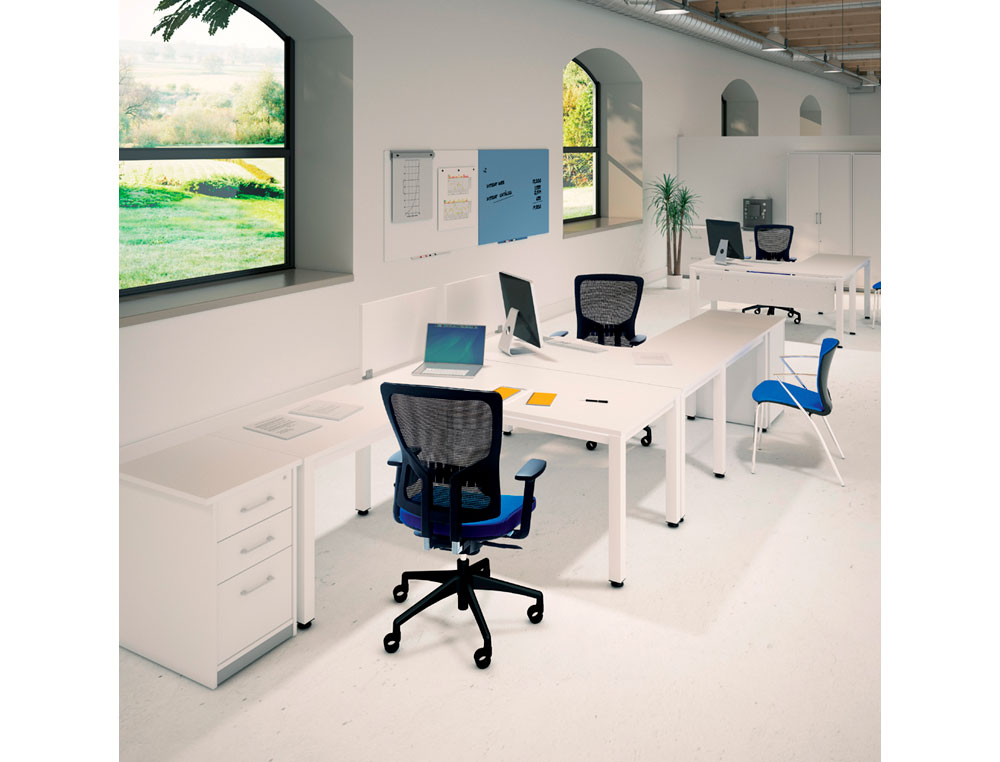 MESA DE OFICINA ROCADA EXECUTIVE 2000AD04 GRIS/BLANCO 120X60 CM