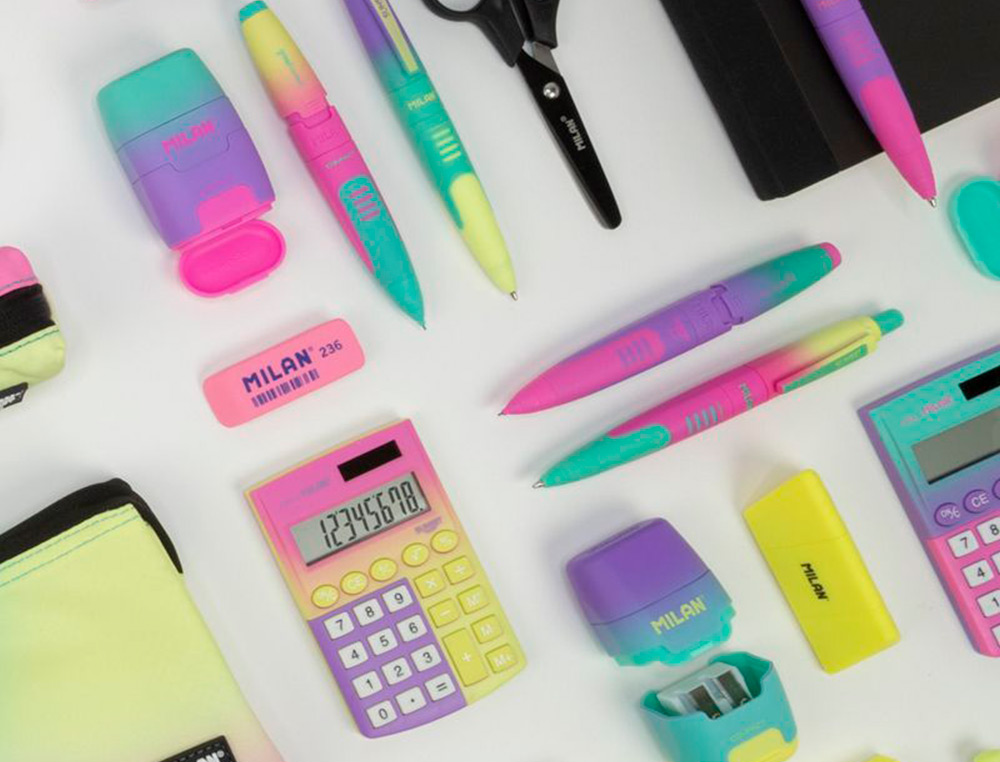 BOLIGRAFO MILAN COMPACT SUNSET RETRACTIL TINTA AZUL PUNTA 1 MM COLORES SURTIDOS