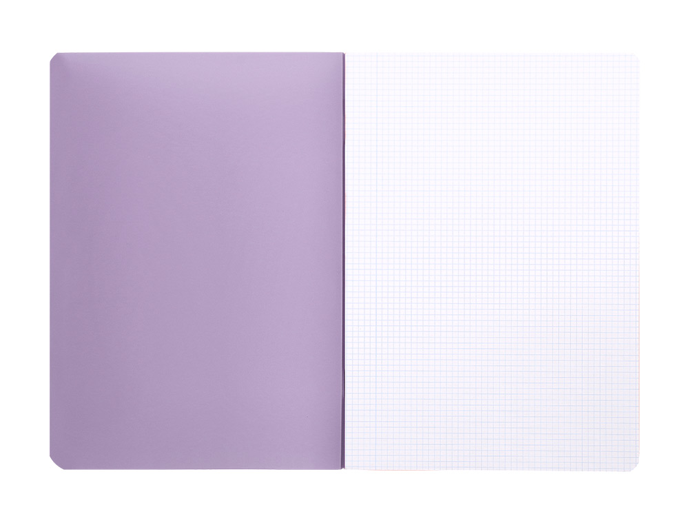 LIBRETA LIDERPAPEL 360 TAPA DE PLASTICO A4 48 HOJAS 90GR CUADRO 4MM CON MARGEN COLORES PASTEL SURTIDOS