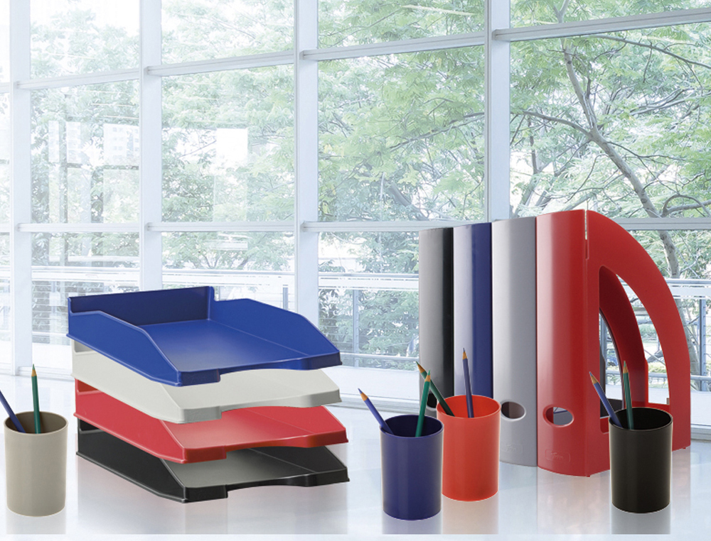 BANDEJA SOBREMESA ARCHIVO 2000 ECOGREEN PLASTICO 100% RECICLADA APILABLE FORMATOS DIN A4 Y FOLIO COLOR AZUL