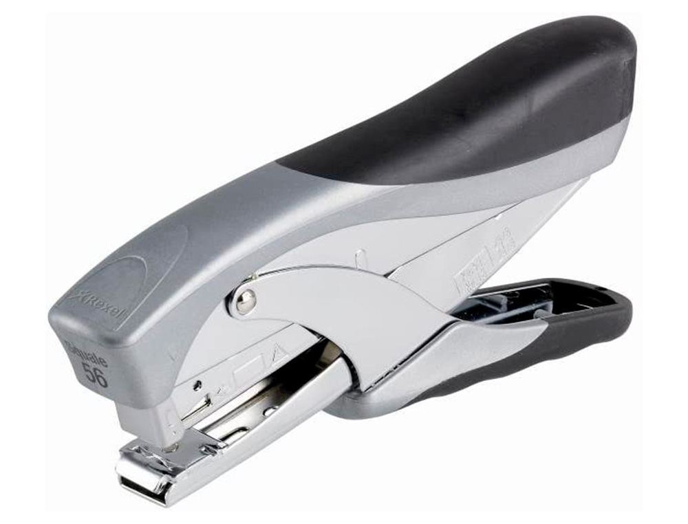 GRAPADORA REXEL DE TENAZA SQUALE 56 METALICA CAPACIDAD DE GRAPADO 25 HOJAS USA GRAPAS 24/6 Y 26/6 COLOR