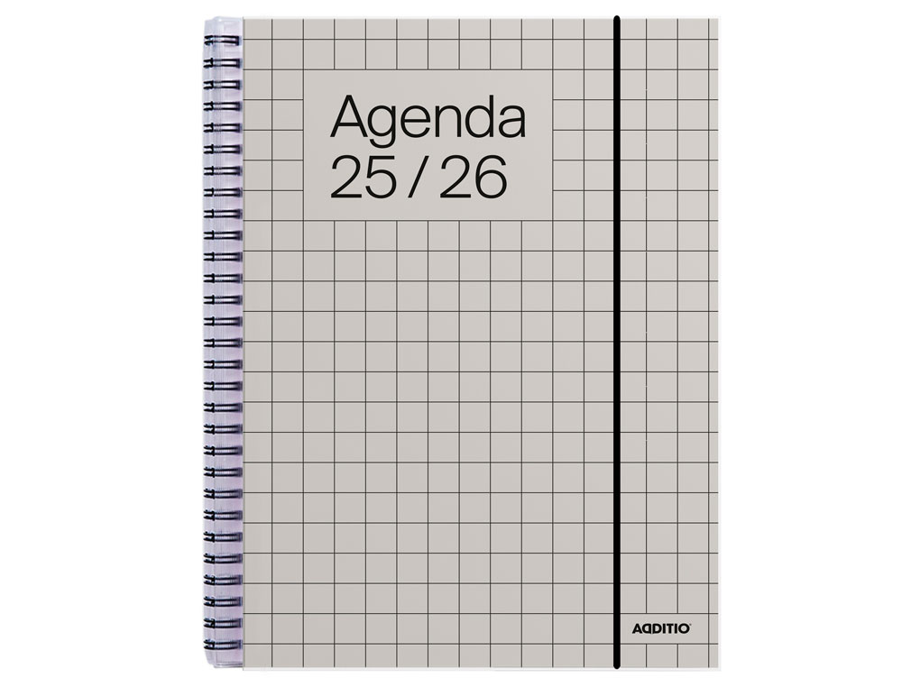 AGENDA UNIVERSAL ADDITIO SEMANA VISTA 16,5X21,5 CM CURSO ESCOLAR +16 AÑOS PAGINAS ANOTACIONES COLORES SURTIDOS