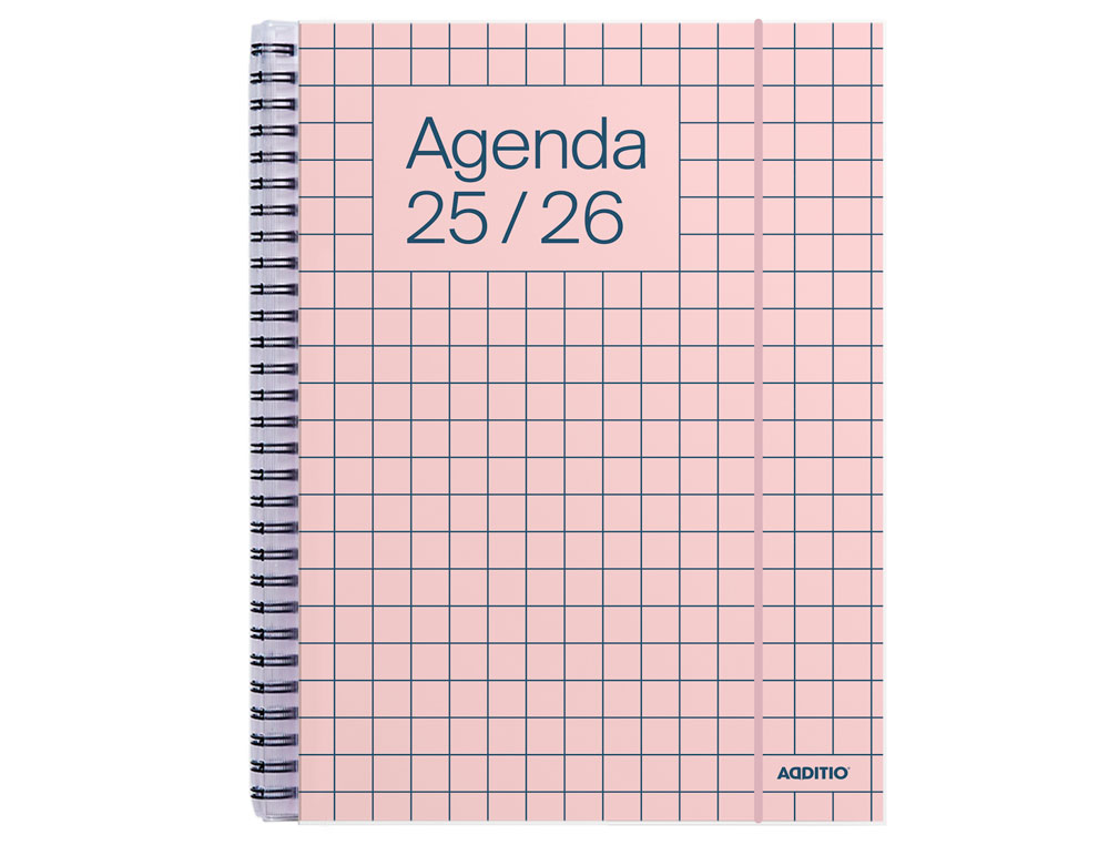 AGENDA UNIVERSAL ADDITIO SEMANA VISTA 16,5X21,5 CM CURSO ESCOLAR +16 AÑOS PAGINAS ANOTACIONES COLORES SURTIDOS