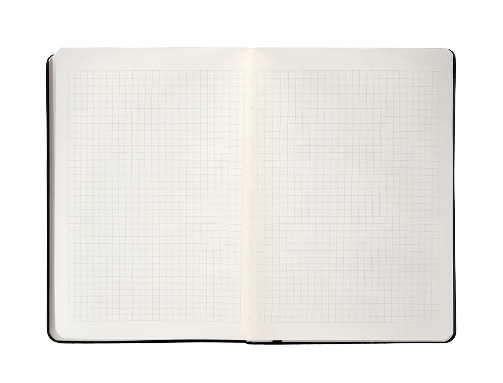 CUADERNO CON GOMILLA ANTARTIK NOTES TAPA DURA A4 HOJAS CUADRICULA NEGRO 100 HOJAS 80 GR FSC