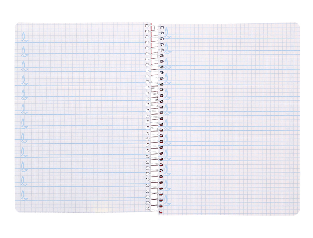 CUADERNO ESPIRAL LIDERPAPEL A5 PAUTAGUIA TAPA PLASTICO 80H 90GR CUADRO PAUTADO 4MM CON MARGEN COLOR VERDE