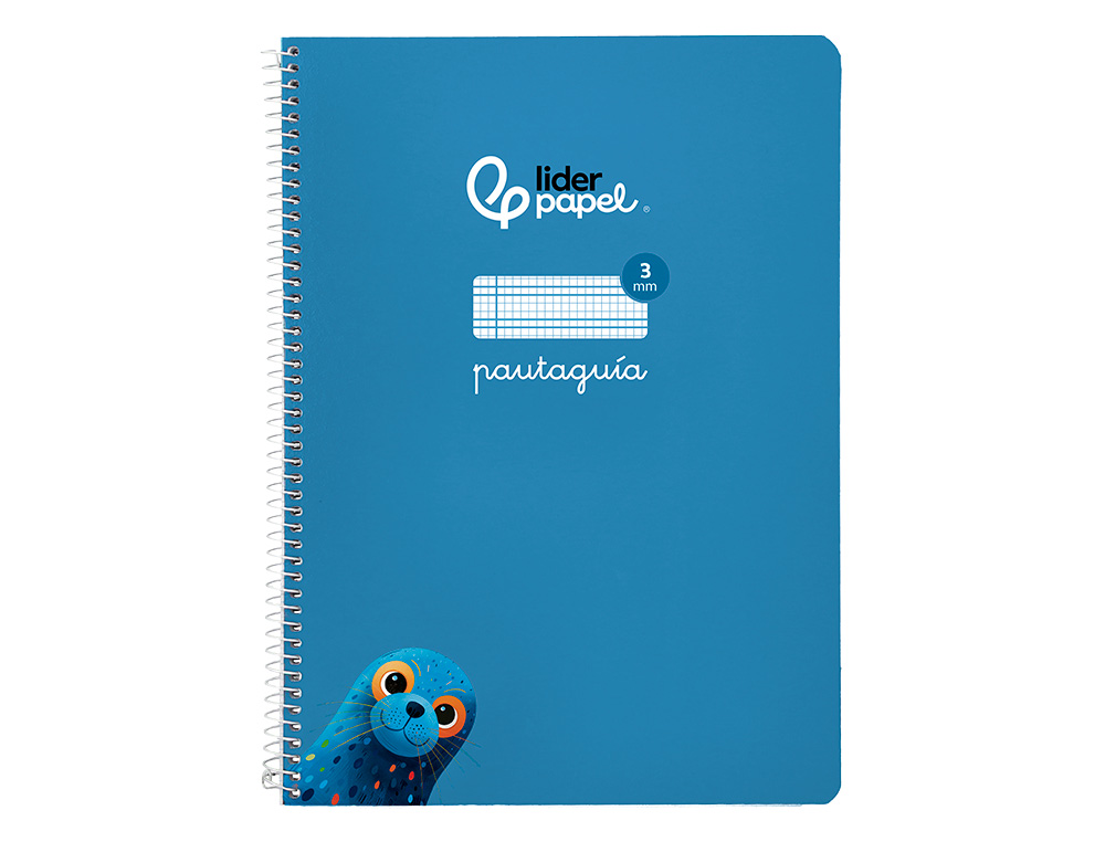 CUADERNO ESPIRAL LIDERPAPEL A4 PAUTAGUIA TAPA BLANDA 80H 75GR CUADRO PAUTADO 3MM COLOR AZUL