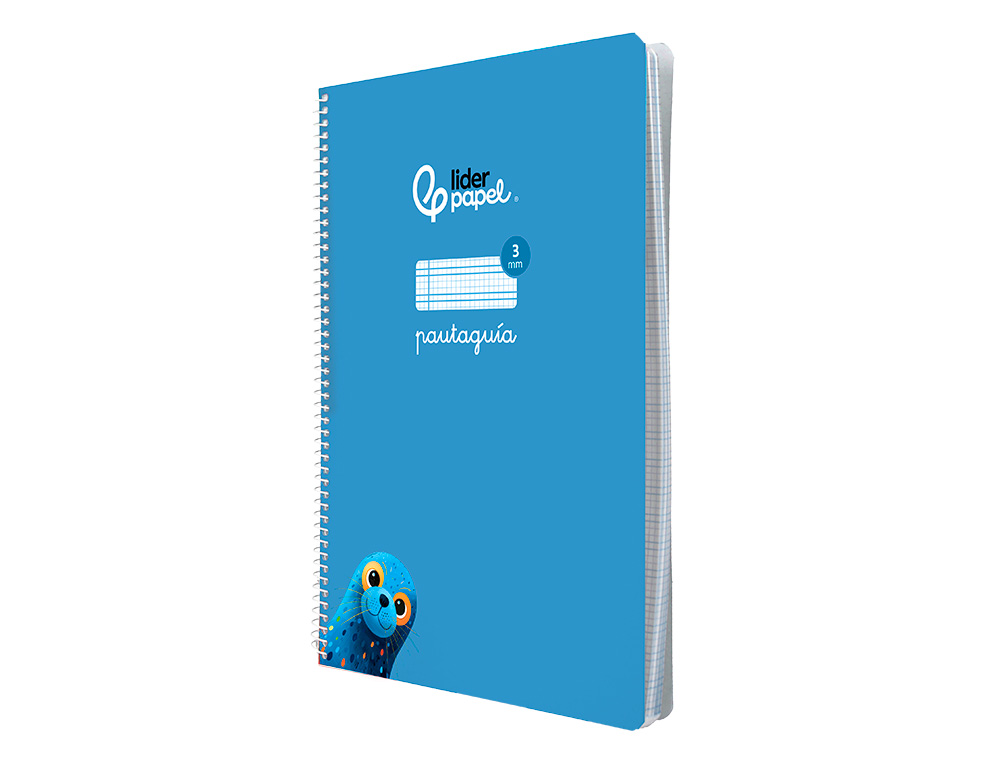 CUADERNO ESPIRAL LIDERPAPEL A4 PAUTAGUIA TAPA BLANDA 80H 75GR CUADRO PAUTADO 3MM COLOR AZUL