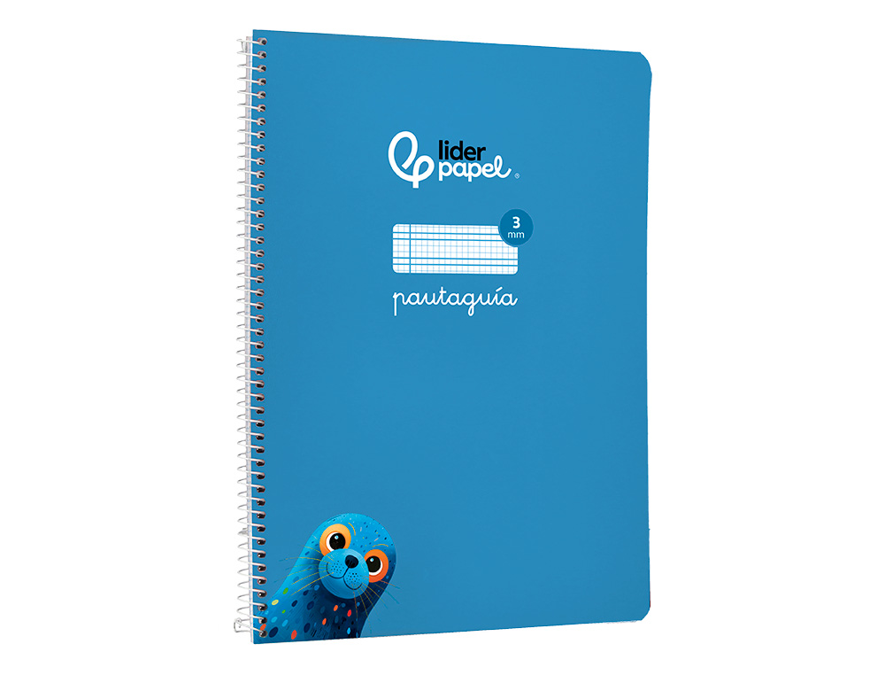 CUADERNO ESPIRAL LIDERPAPEL A4 PAUTAGUIA TAPA BLANDA 80H 75GR CUADRO PAUTADO 3MM COLOR AZUL
