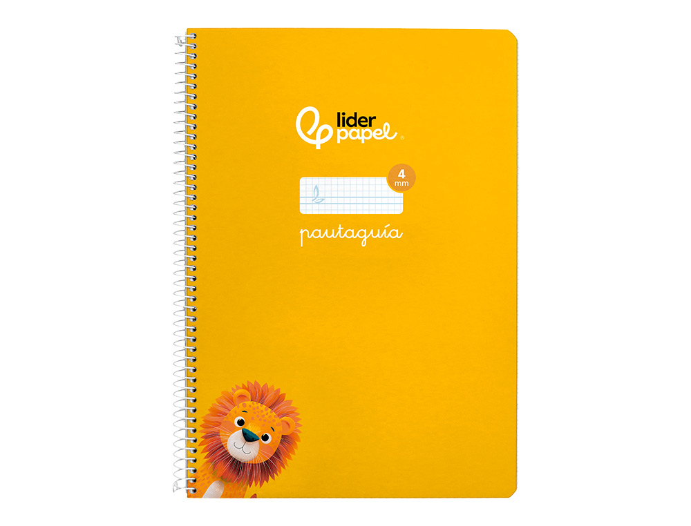 CUADERNO ESPIRAL LIDERPAPEL A4 PAUTAGUIA TAPA BLANDA 80H 75GR CUADRO PAUTADO 4MM COLOR AMARILLO