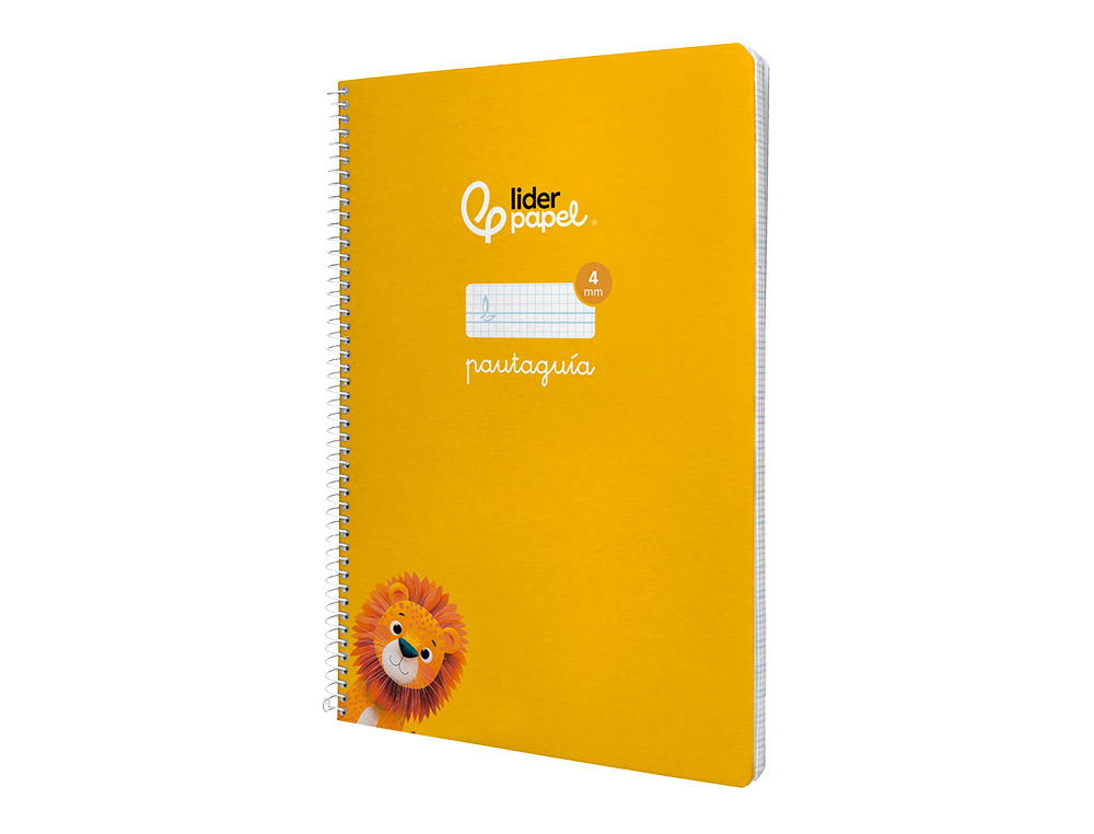 CUADERNO ESPIRAL LIDERPAPEL A4 PAUTAGUIA TAPA BLANDA 80H 75GR CUADRO PAUTADO 4MM COLOR AMARILLO