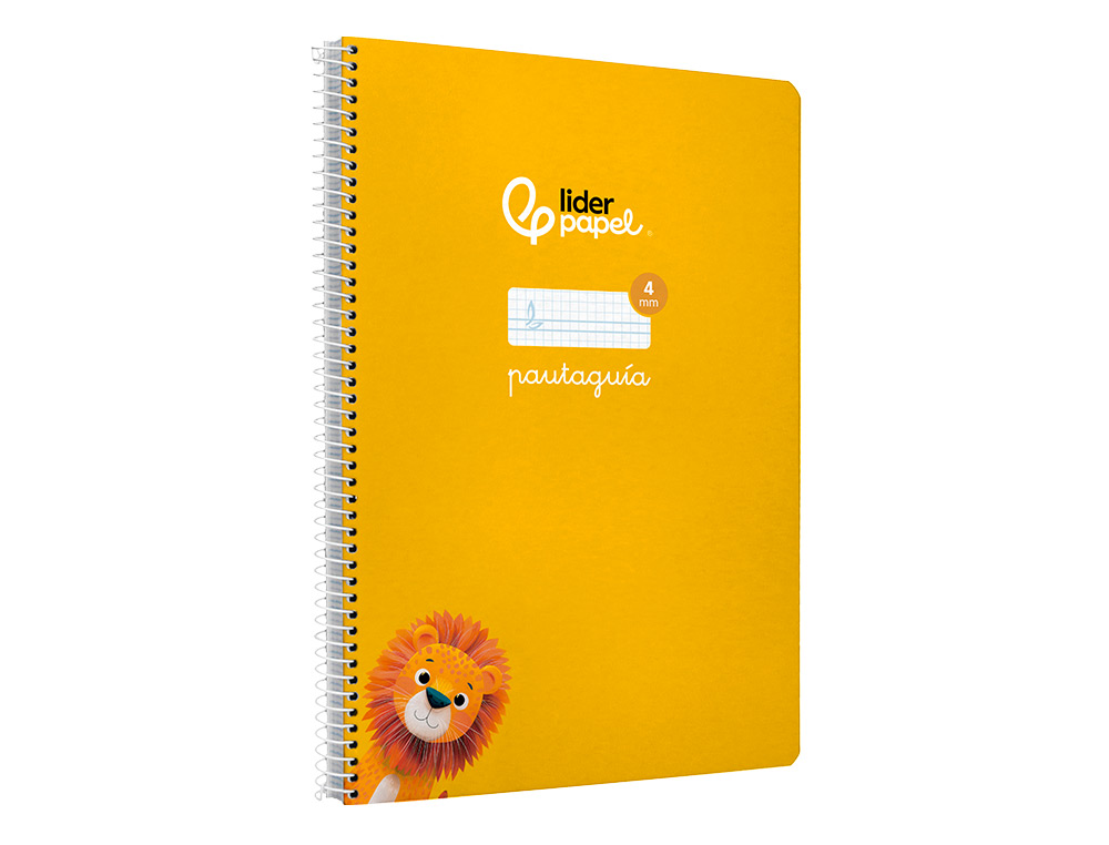 CUADERNO ESPIRAL LIDERPAPEL A4 PAUTAGUIA TAPA BLANDA 80H 75GR CUADRO PAUTADO 4MM COLOR AMARILLO