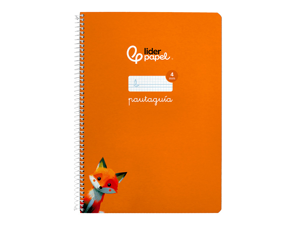 CUADERNO ESPIRAL LIDERPAPEL A4 PAUTAGUIA TAPA BLANDA 80H 75GR CUADRO PAUTADO 4MM COLOR NARANJA