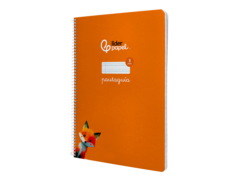 CUADERNO ESPIRAL LIDERPAPEL A4 PAUTAGUIA TAPA BLANDA 80H 75GR CUADRO PAUTADO 4MM COLOR NARANJA