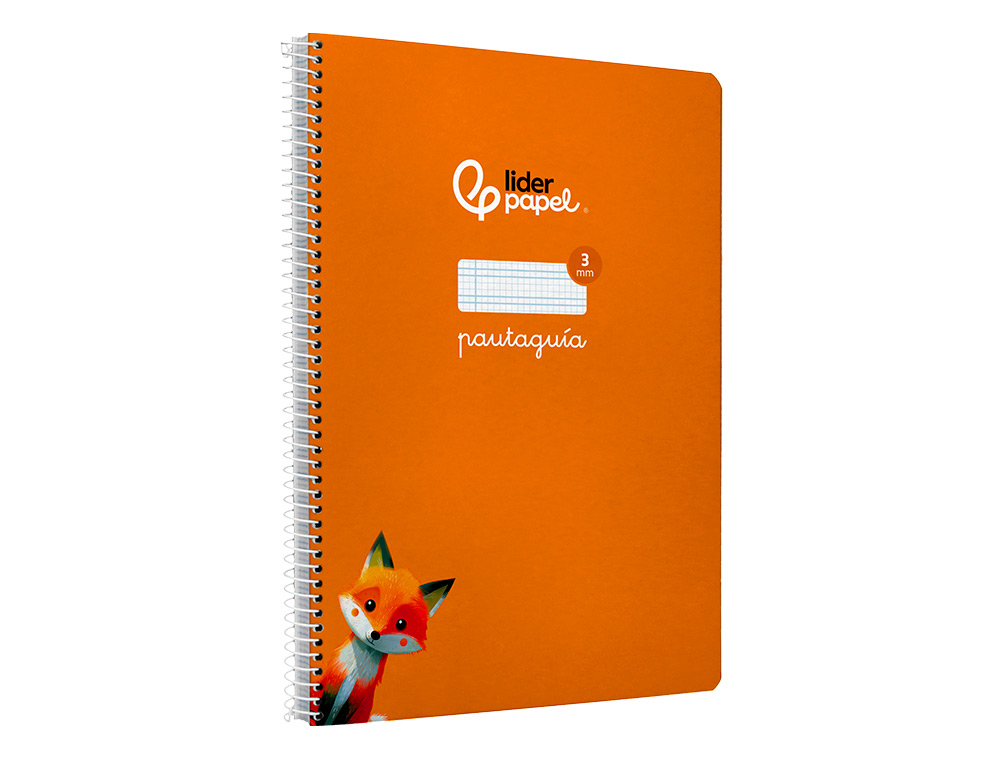 CUADERNO ESPIRAL LIDERPAPEL A4 PAUTAGUIA TAPA BLANDA 80H 75GR CUADRO PAUTADO 4MM COLOR NARANJA