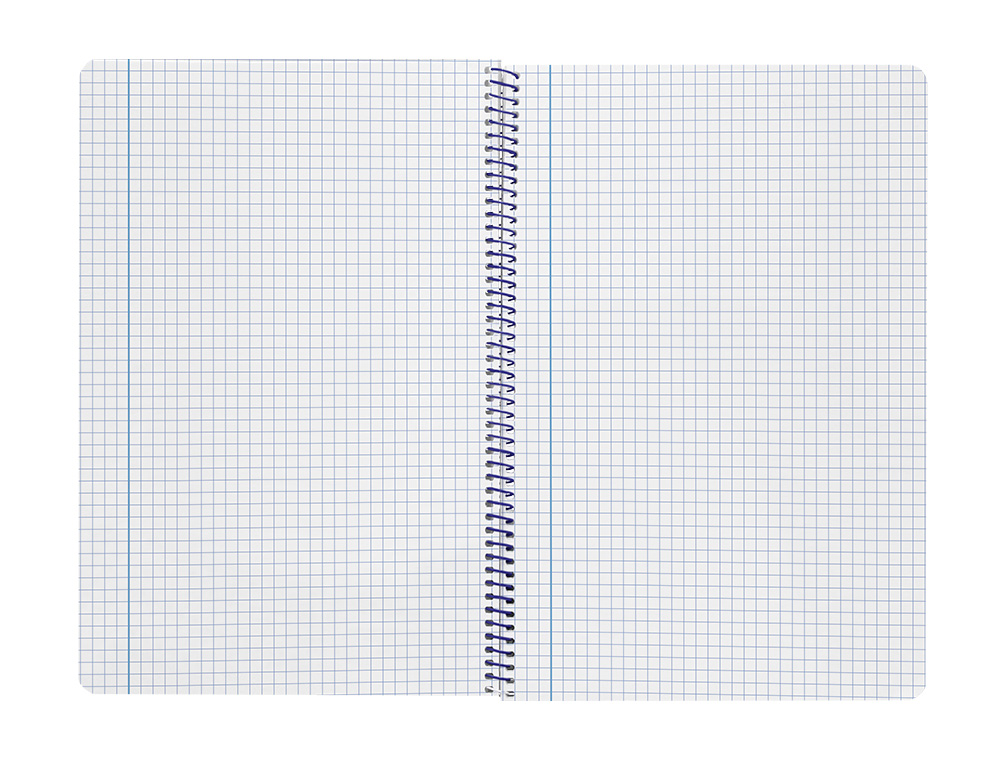 CUADERNO ESPIRAL LIDERPAPEL A4 SMART TAPA BLANDA 80H 75GR CUADRO 4MM CON MARGEN COLOR CELESTE