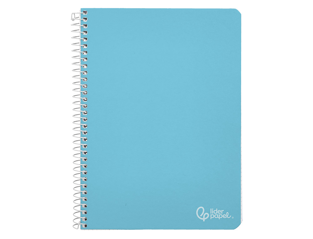 CUADERNO ESPIRAL LIDERPAPEL A4 WITTY TAPA DURA 80H 90GR CUADRO 3MM CON MARGEN COLORES SURTIDOS