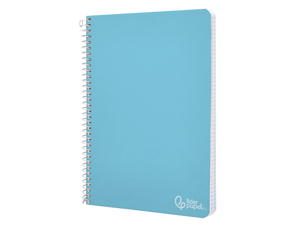 CUADERNO ESPIRAL LIDERPAPEL A4 WITTY TAPA DURA 80H 90GR CUADRO 3MM CON MARGEN COLORES SURTIDOS