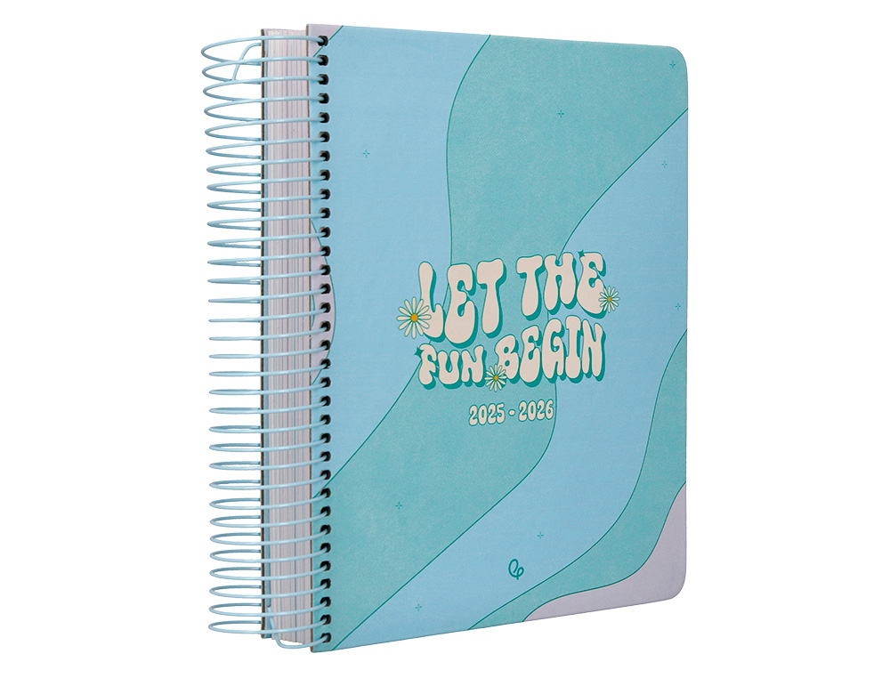 AGENDA ESCOLAR LIDERPAPEL 25-26 ESPIRAL ZANTE DIA PAGINA A5 BILINGE PAPEL FSC 80 GR