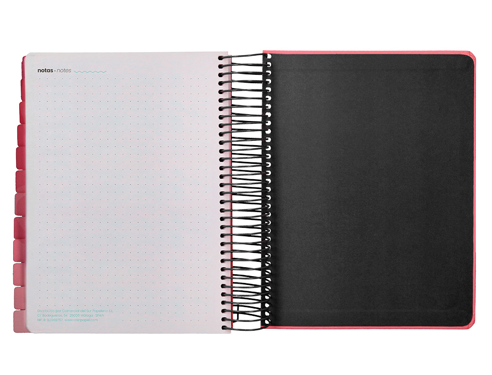 AGENDA ESCOLAR LIDERPAPEL 25-26 ESPIRAL PATTERNS ZIGZAG DIA PAGINA A5 BILINGÜE PAPEL FSC
