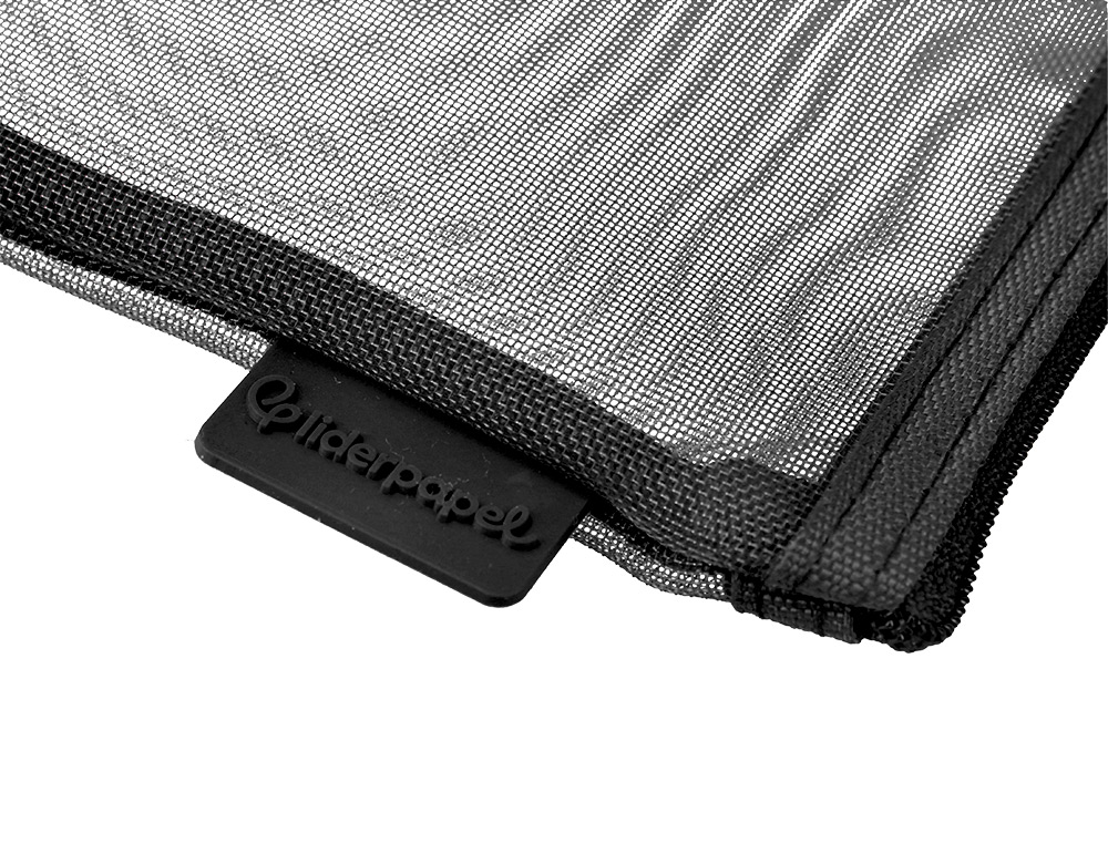 BOLSA ZIPPER BAG LIDERPAPEL POLIESTER TRANSPIRABLE MULTIUSOS DIN A4 NEGRO