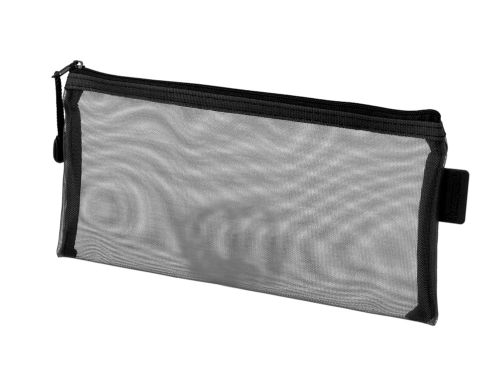 BOLSA ZIPPER BAG LIDERPAPEL POLIESTER TRANSPIRABLE MULTIUSOS TICKET 230X115 MM NEGRO