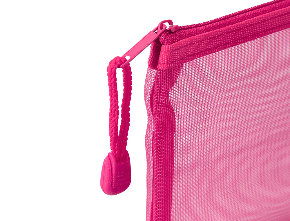 BOLSA ZIPPER BAG LIDERPAPEL POLIESTER TRANSPIRABLE MULTIUSOS DIN A6 ROSA