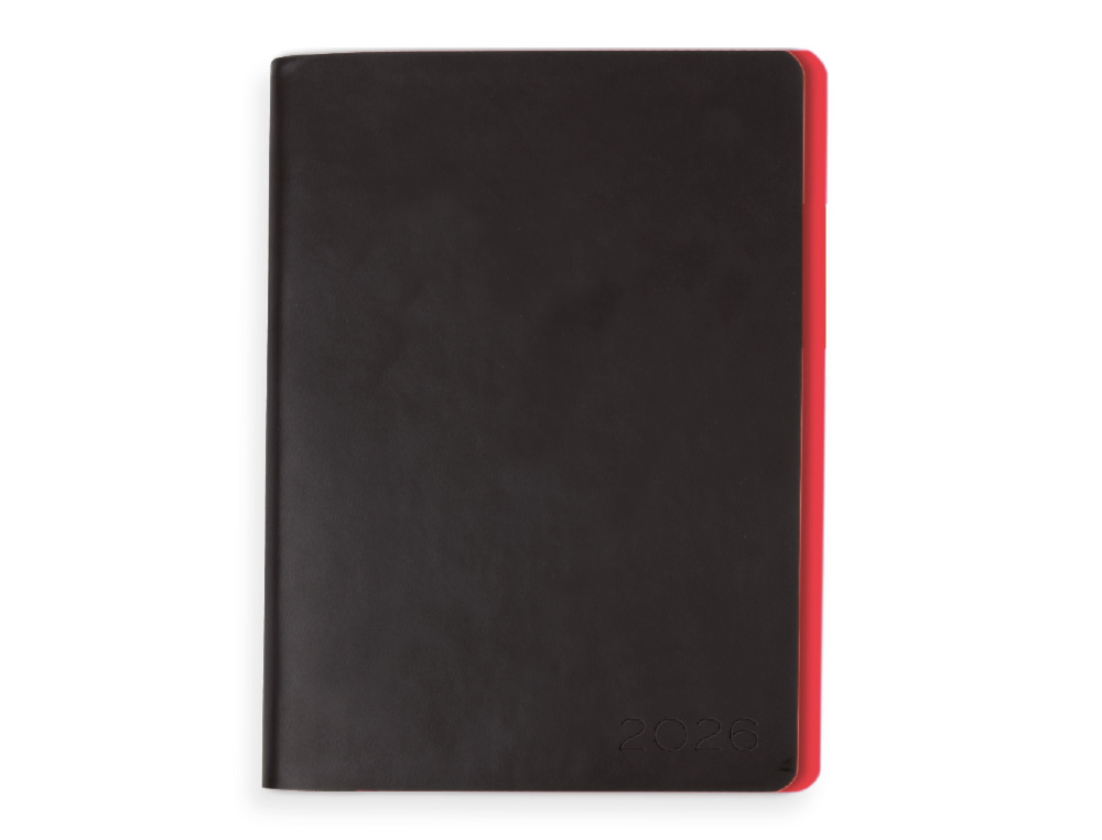 AGENDA ENCUADERNADA LIDERPAPEL SIFNOS A5 2026 ROJO PAPEL 70 GR FSC