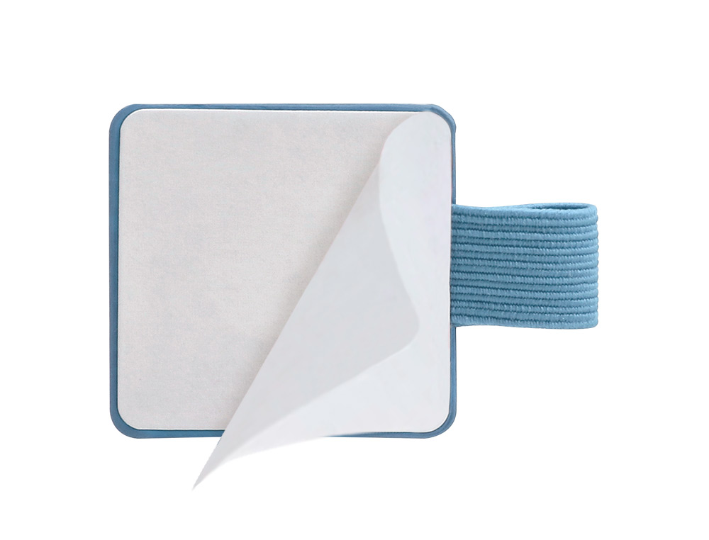 PORTABOLIGRAFO AUTOADHESIVO ANTARTIK PARA CUADERNO NOTE CON ELASTICO HASTA 15 MM GROSOR 1 MM AZUL CLARO 40X40