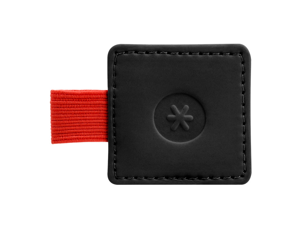 PORTABOLIGRAFO AUTOADHESIVO ANTARTIK PARA CUADERNO NOTE CON ELASTICO HASTA 15 MM GROSOR 1MM NEGRO Y ROJO