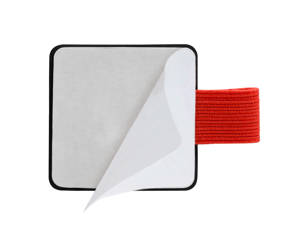PORTABOLIGRAFO AUTOADHESIVO ANTARTIK PARA CUADERNO NOTE CON ELASTICO HASTA 15 MM GROSOR 1MM NEGRO Y ROJO