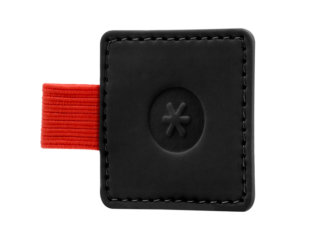 PORTABOLIGRAFO AUTOADHESIVO ANTARTIK PARA CUADERNO NOTE CON ELASTICO HASTA 15 MM GROSOR 1MM NEGRO Y ROJO