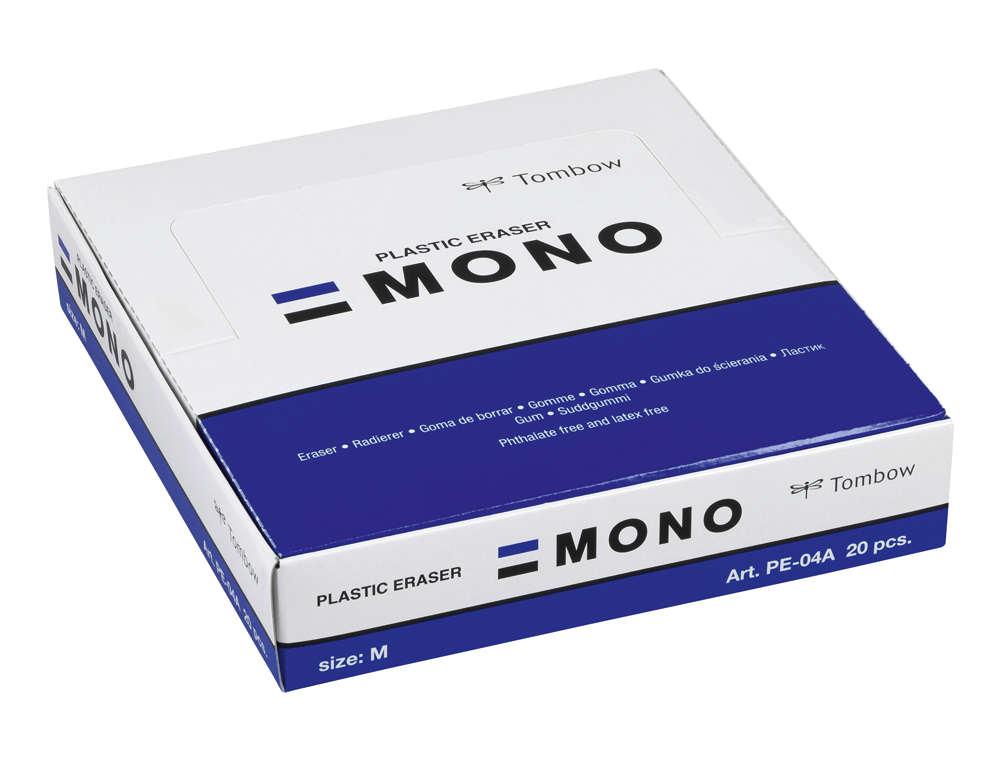 GOMA DE BORRAR TOMBOW PVC MONO TAMAO M