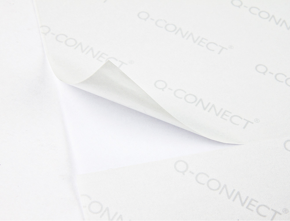 ETIQUETA ADHESIVA Q-CONNECT KF10640 TAMAÑO 70X25 MM FOTOCOPIADORA LASER INK.JET CAJA CON 100 HOJAS DIN A4