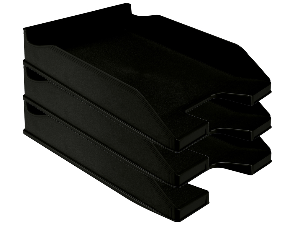 BANDEJA SOBREMESA PLASTICO Q-CONNECT NEGRO OPACO 240X70X340 MM