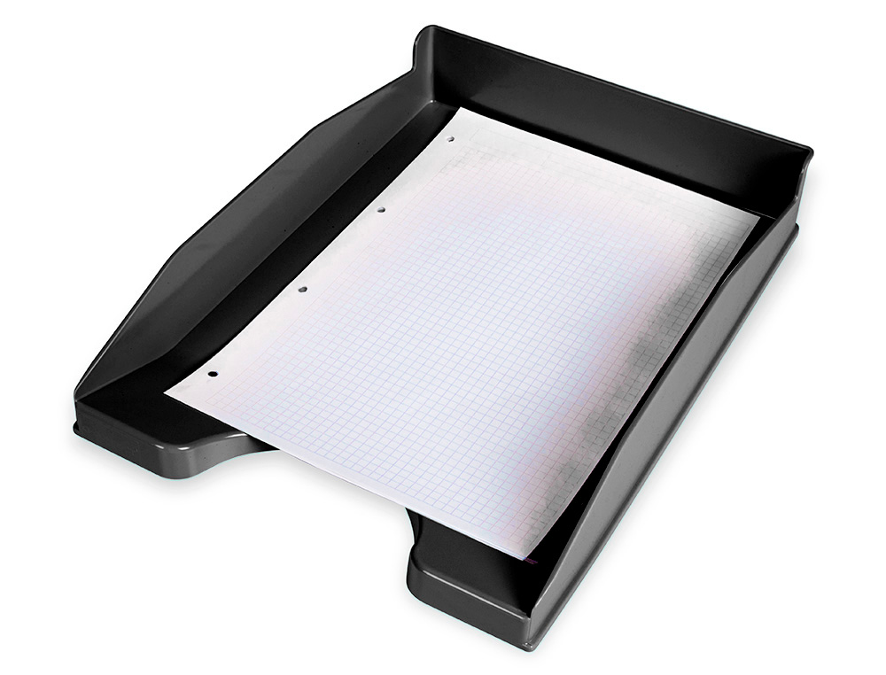 BANDEJA SOBREMESA PLASTICO Q-CONNECT NEGRO OPACO 240X70X340 MM