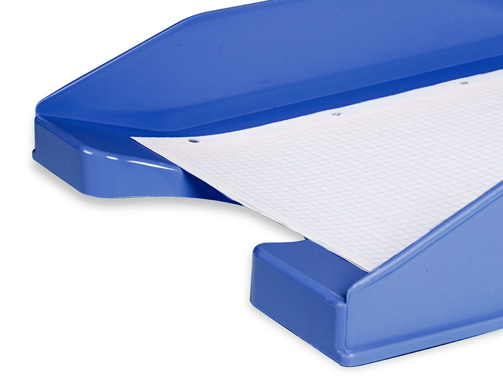 BANDEJA SOBREMESA PLASTICO Q-CONNECT AZUL OPACO 240X70X340 MM